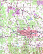 Mapa Topográfico de la Ciudad de East Palestina, Ohio, Estados Unidos