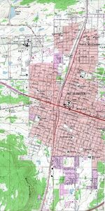 Mapa Topográfico de la Ciudad de Mc Alester, Oklahoma, Estados Unidos