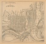 Mapa de la Ciudad de Allentown, Pensilvania, Estados Unidos 1880