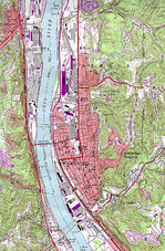 Mapa Topográfico de la Ciudad de Ambridge, Pensilvania, Estados Unidos