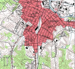 Mapa Topográfico de la Ciudad de Du Bois, Pensilvania, Estados Unidos