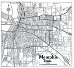 Mapa de la Ciudad de Memphis, Tennessee, Estados Unidos 1920
