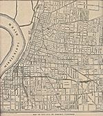 Mapa de la Ciudad de Nueva Orleans, Luisiana, Estados Unidos 1908