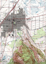 Mapa Topográfico de la Ciudad de Payson, Utah, Estados Unidos