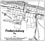 Mapa de la Ciudad de Fredericksburg, Virginia, Estados Unidos 1920