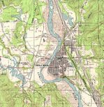 Mapa Topográfico de la Ciudad de West Newton, Pensilvania, Estados Unidos