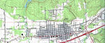 Mapa Topográfico de la Ciudad de Elma, Washington, Estados Unidos