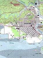 Mapa Topográfico de la Ciudad de Hoquiam, Washington, Estados Unidos
