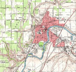 Mapa Topográfico de la Ciudad de Omak, Washington, Estados Unidos