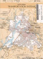 Mapa de los Sistemas de Transporte de Berlín (Oeste), Ex Alemania Occidental 1978