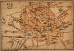 Mapa de la Ciudad de Aix-en-Provence, Francia 1914