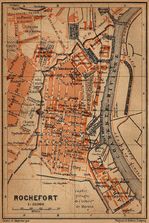 Mapa de Rochefort, Francia 1914