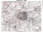 Mapa de las Cercanías de París, Francia 1866
