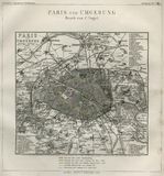 Mapa de París, Francia 1871