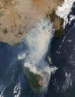 Incendios y humo en el sureste de Australia (seguimiento satelital de la mañana)
