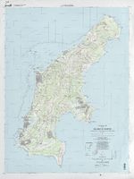 Mapa Topográfico de la Isla de Saipan, Islas Marianas del Norte