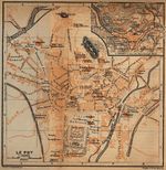 Mapa de las Cercanías de Le Puy, Francia 1914