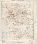 Mapa de la Ciudad de Mequínez, Marruecos 1942
