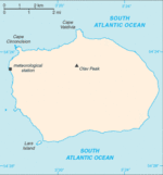 Mapa Politico Pequeña Escala de la Isla Bouvet (Océano Atlántico Sur)
