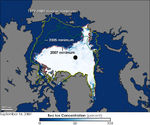Mínimo récord de hielo marino en el Ártico 2007