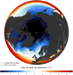 Temperatura superficial del Océano Ártico