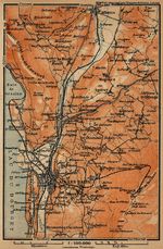 Mapa Topográfico del Sur de Bombay (Mumbai), India 1954