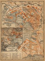 Mapa de las Cercanías de Tolón, Francia 1914