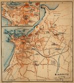 Mapa de Biarriz, Francia 1914