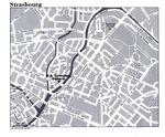 Mapa de la Ciudad de Estrasburgo, Francia