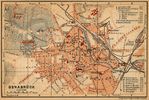 Mapa de Núremberg, Alemania 1858