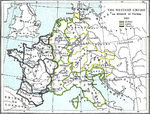 La división del Imperio Carolingio en 843