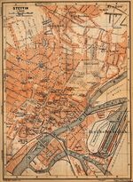 Mapa de Szczecin (Stettin), Alemania 1910