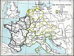 Imperio Carolingio tras el tratado de Mersen 870