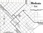 Mapa de la Ciudad de Modesto, California, Estados Unidos 1917