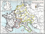 La división del Imperio Carolingio en 887