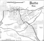 Mapa de la Ciudad de Butte, Montana, Estados Unidos 1917
