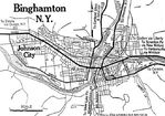 Mapa de la Ciudad de Binghamton, Nueva York, Estados Unidos 1920