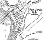 Mapa de Port Jervis, Nueva York, Estados Unidos 1920