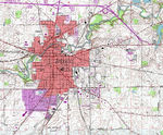 Mapa Topográfico de la Ciudad de Bucyrus , Ohio, Estados Unidos