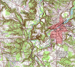 Mapa Topográfico de la Ciudad de Chagrin Falls, Ohio, Estados Unidos