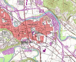 Mapa Topográfico de la Ciudad de Chillicothe, Ohio, Estados Unidos