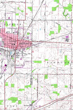 Mapa Topográfico de la Ciudad de Crestline, Ohio, Estados Unidos