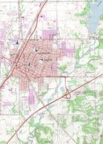 Mapa Topográfico de la Ciudad de Claremore, Oklahoma, Estados Unidos
