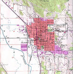 Mapa Topográfico de la Ciudad de Coville, Washington, Estados Unidos