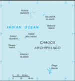 Mapa Politico Pequeña Escala de Diego García, Océano Índico