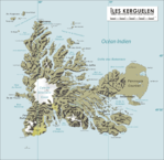 Mapa de las islas Kerguelen