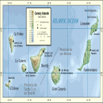 Mapa físico de las Islas Canarias 2007