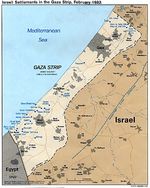 Mapa Politico de los Asentamientos Israelíes en la Franja de Gaza