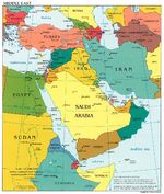 Mapa Politico del Oriente Medio 2003