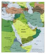 Mapa Politico de Oriente Medio 2001